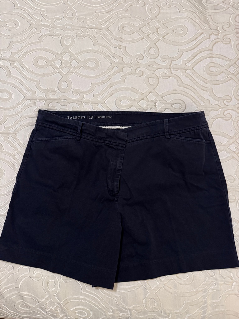 Talbots Navy Chino Bermuda Shorts 5 Inseam